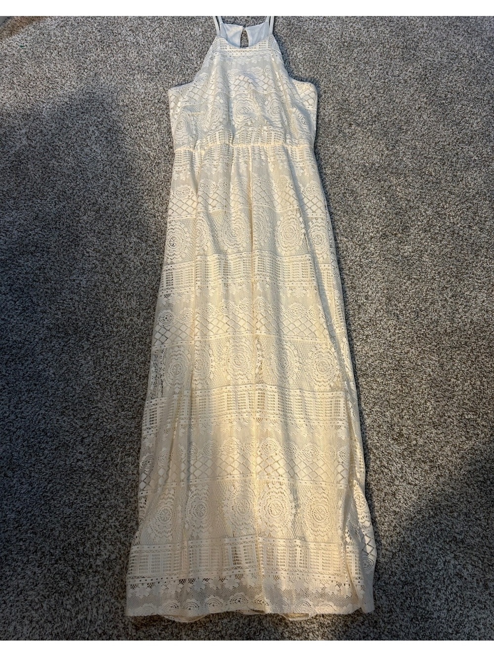 Bailey Blue Ivory Lace Long Dress